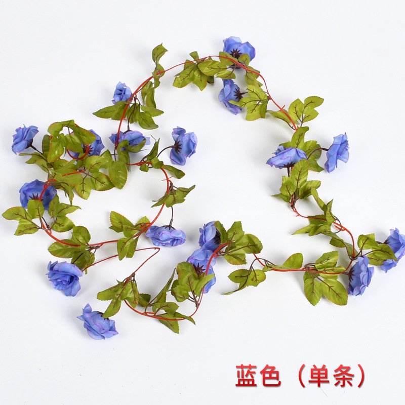 Dây hồng leo giả 2m3 - Dây hoa nhân tạo trang trí tường, ban công