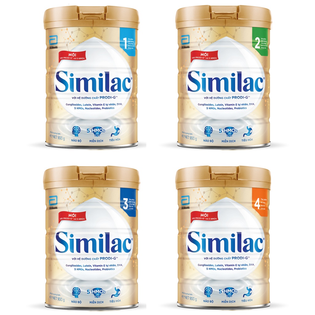 Sữa bột Similac 5G Số 1/2/3/4 Lon 900g