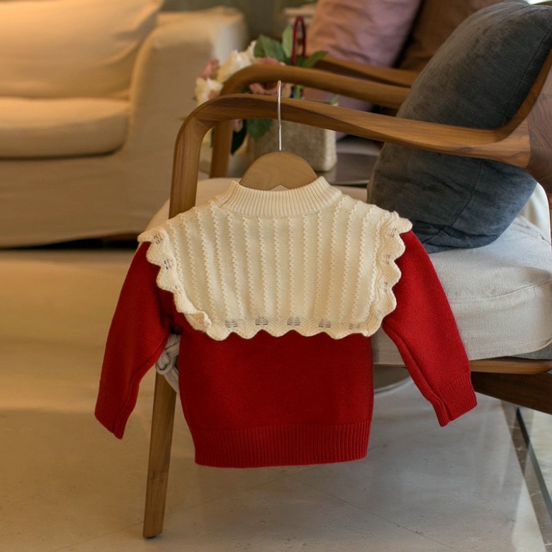 Áo Len Sáp Mềm Chui Đầu trang điểm Thu Đông rét mướt Cho Bé Gái AMBB KIDS
