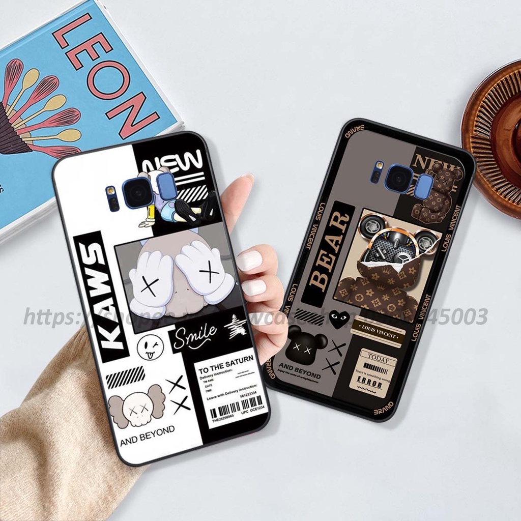 Ốp Samsung S8 / S8 Plus / S8+ in hình 3D Bear Brick,Bear Love,K@ws,Coffee,...