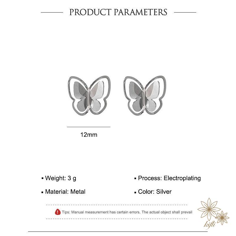 Bông Tai Hình Bướm Rỗng Tinh Tế Đơn Giản Dễ Phối Đồ Cho Nữ