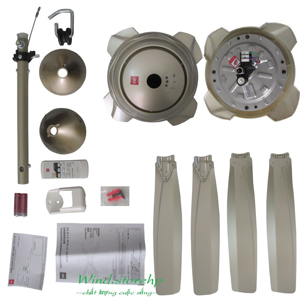 Quạt Trần 4 Cánh KDK M56PR - Hàng Chính Hãng -