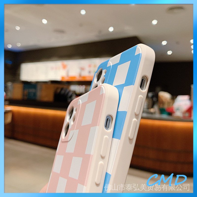 Ốp Điện Thoại Họa Tiết Kẻ Ô Cho iPhone 11 12 13promax 6 6plus 6s 6splus 7 7plus 8 8plus x xs xr xs max plus promax/-3085