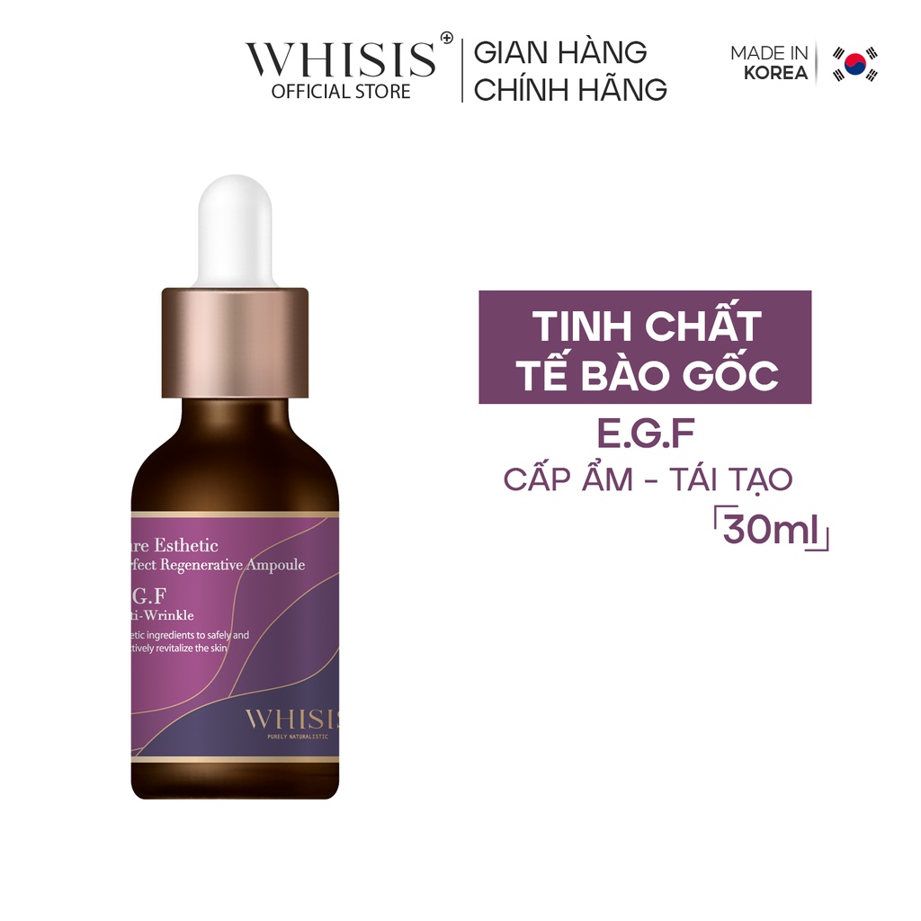 Serum Tinh Chất E.G.F Tế Bào Gốc WHISIS Pure Esthetic Perfect Regenerative Ampoule Tái Tạo Phục Hồi Da 30ml