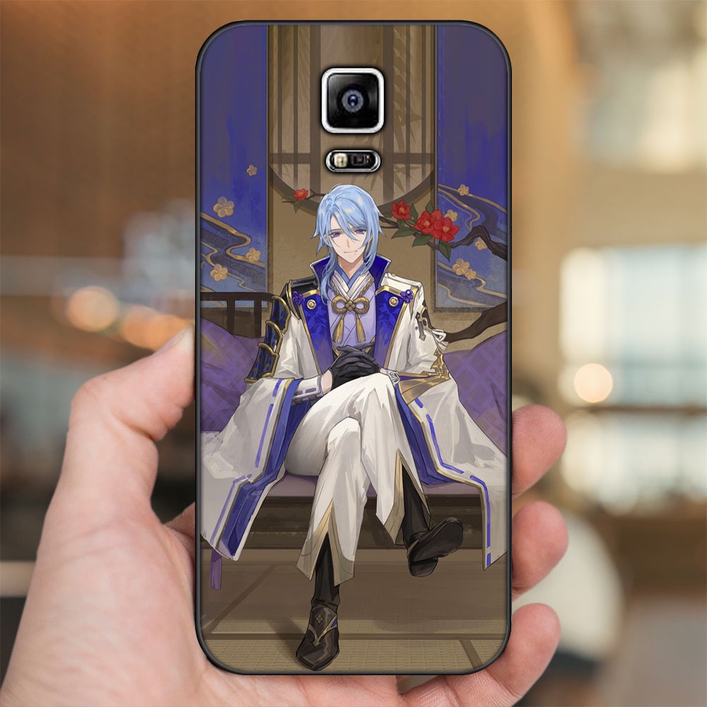 Ốp lưng Samsung Note 4 viền đen in hình Kamisato Ayato Genshin Impact