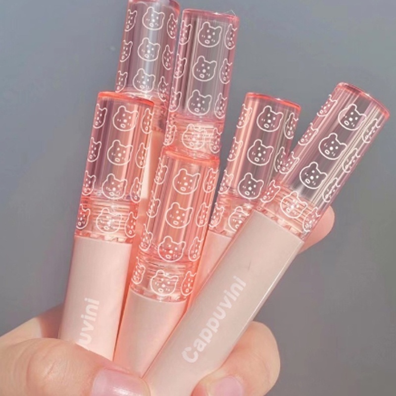 Son Bóng Cappuvini Dưỡng Ẩm Chống Thấm Nước Không Dính Màu Sắc Tươi Tắn Bong Son bóng
