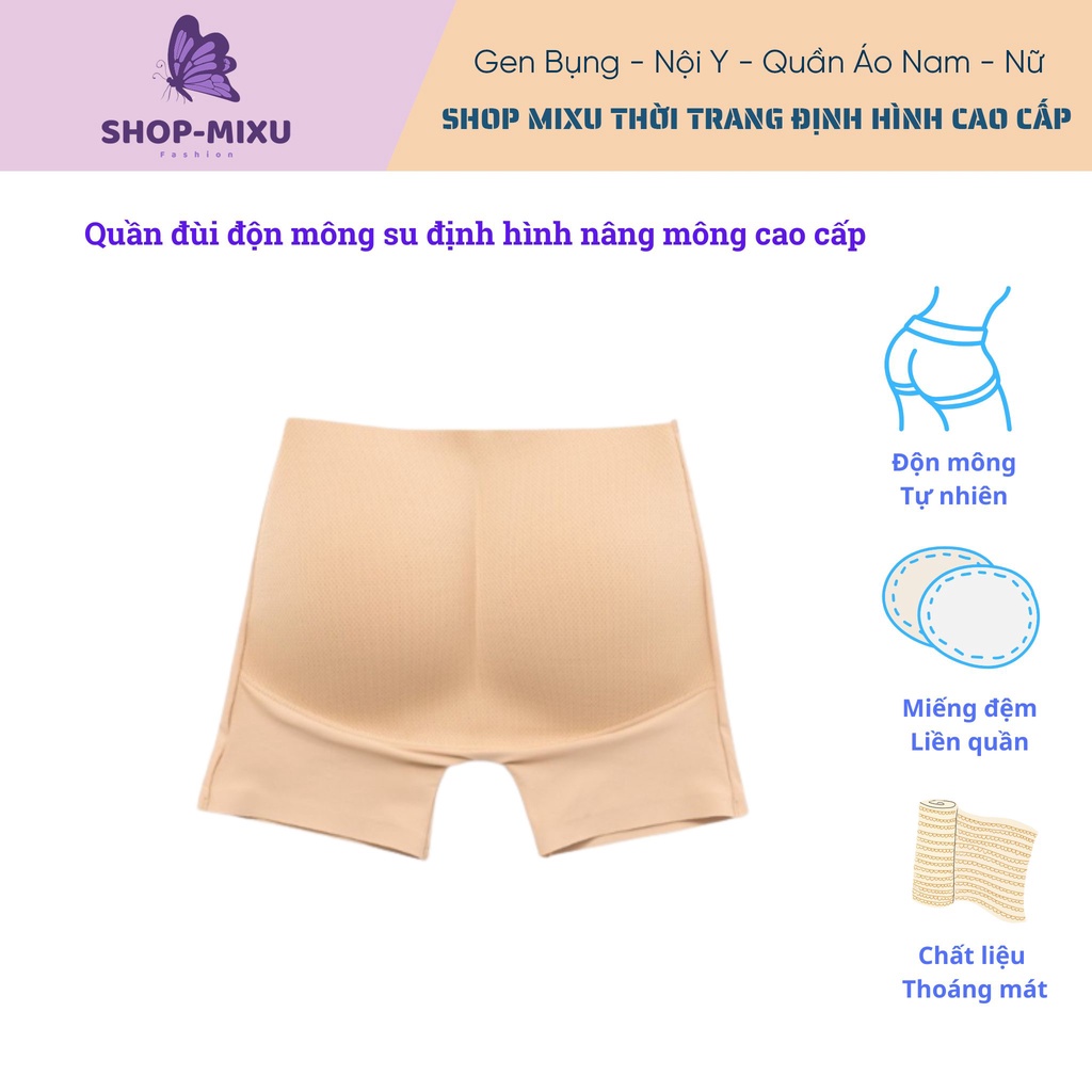 Quần đùi độn mông su định hình nâng mông cao cấp tạo đường cong không lộ Free Ship - 2in1 - Mông căng Đẹp Tự Nhiên