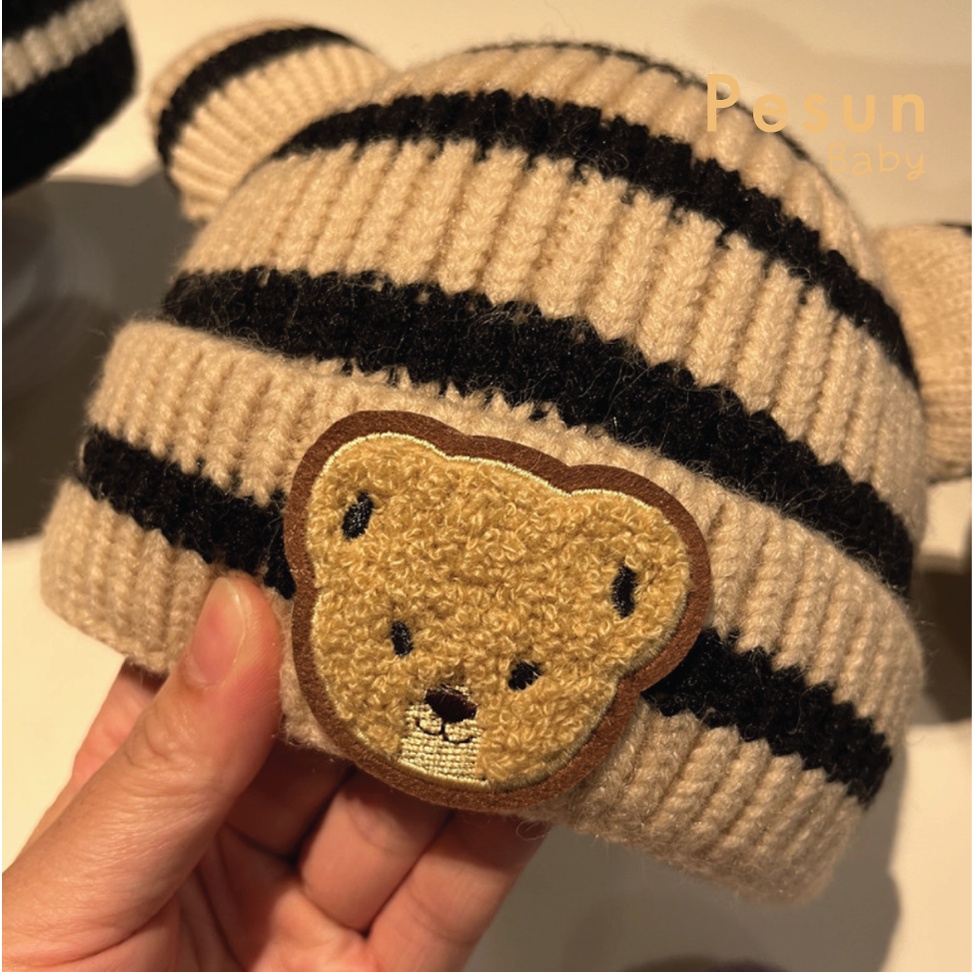 Nón Len Gấu cho Bé