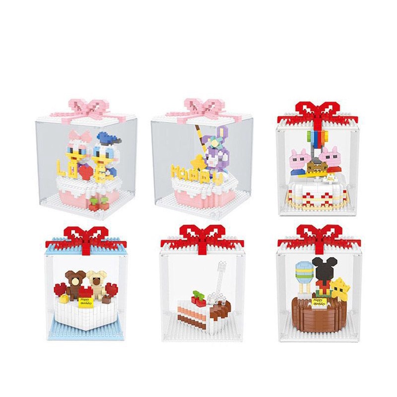 Mô hình lắp ráp hộp quà bánh kem sinh nhật dễ thương CÓ KÈM HỘP QUÀ TẶNG chính hãng WISE HAWK