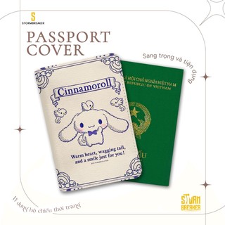 Bao Da Hộ Chiếu - Ví Đựng Passport Cover Du Lịch ( in tên cá nhân ) Cinnamoroll - PPT209 STORMBREAKER