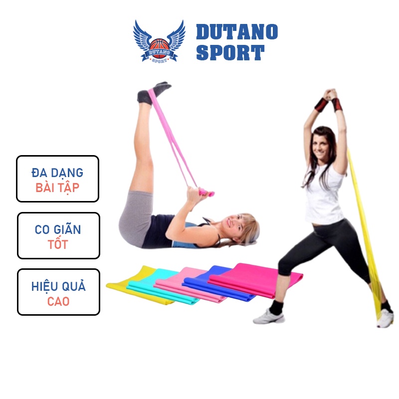 Dây Cao Su Đàn Hồi Kháng Lực Tập Yoga DUTANO, Thể Dục 1.5 Mét Co Dãn Tới 6M Không Biến Dạng