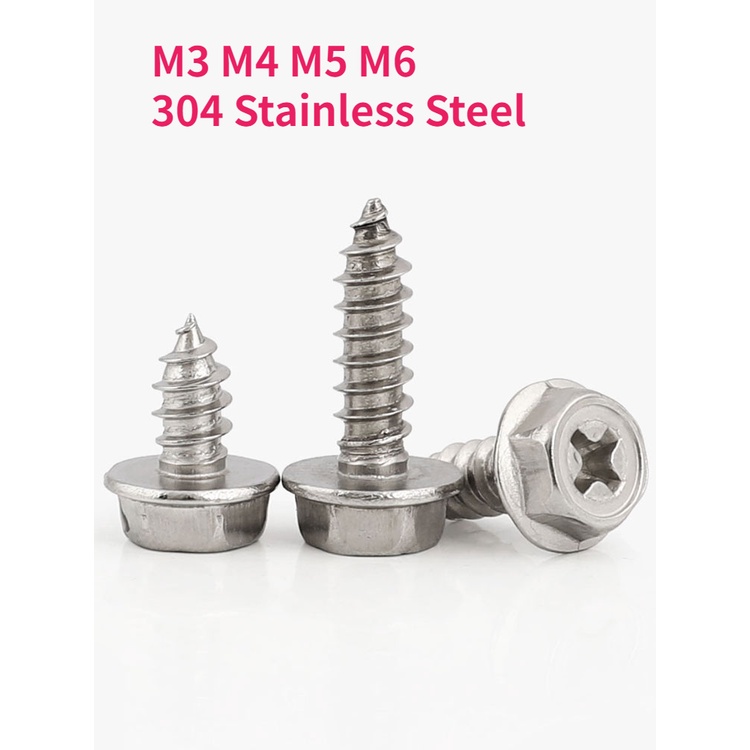 Vít Lục Giác M3 M4 M5 M6 Bằng Thép Không Gỉ 304 Chuyên Dụng Cho Chế Biến Gỗ