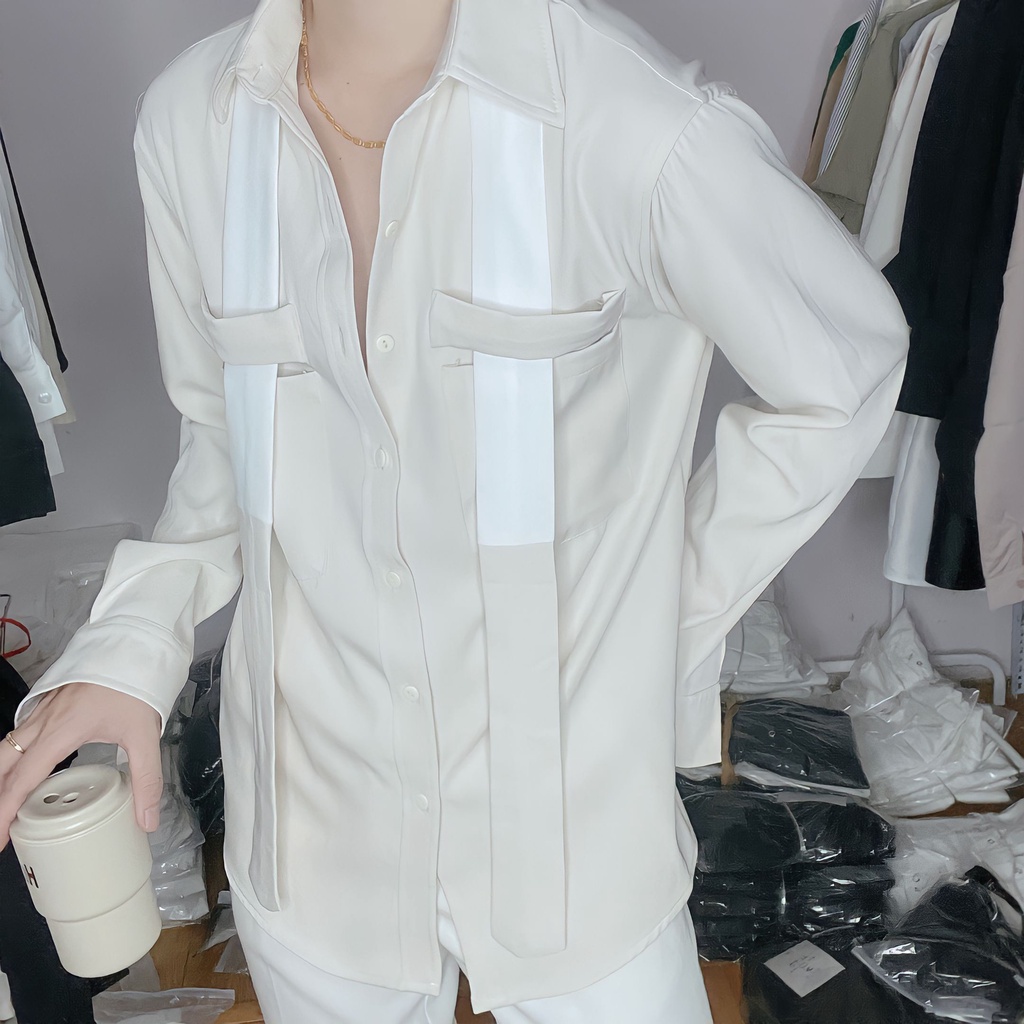 Áo sơmi nam hàn quốc from rộng đẹp s235