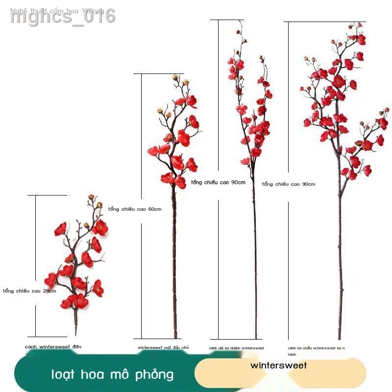 ♚ ✳ Retro Mô Phỏng Hoa Mận Trung Quốc Cổ Trang Trí Hoa Đào Cành Múa Đạo Cụ Phòng Khách Bàn Trà Trang Trí Cưới Hoa Giả
