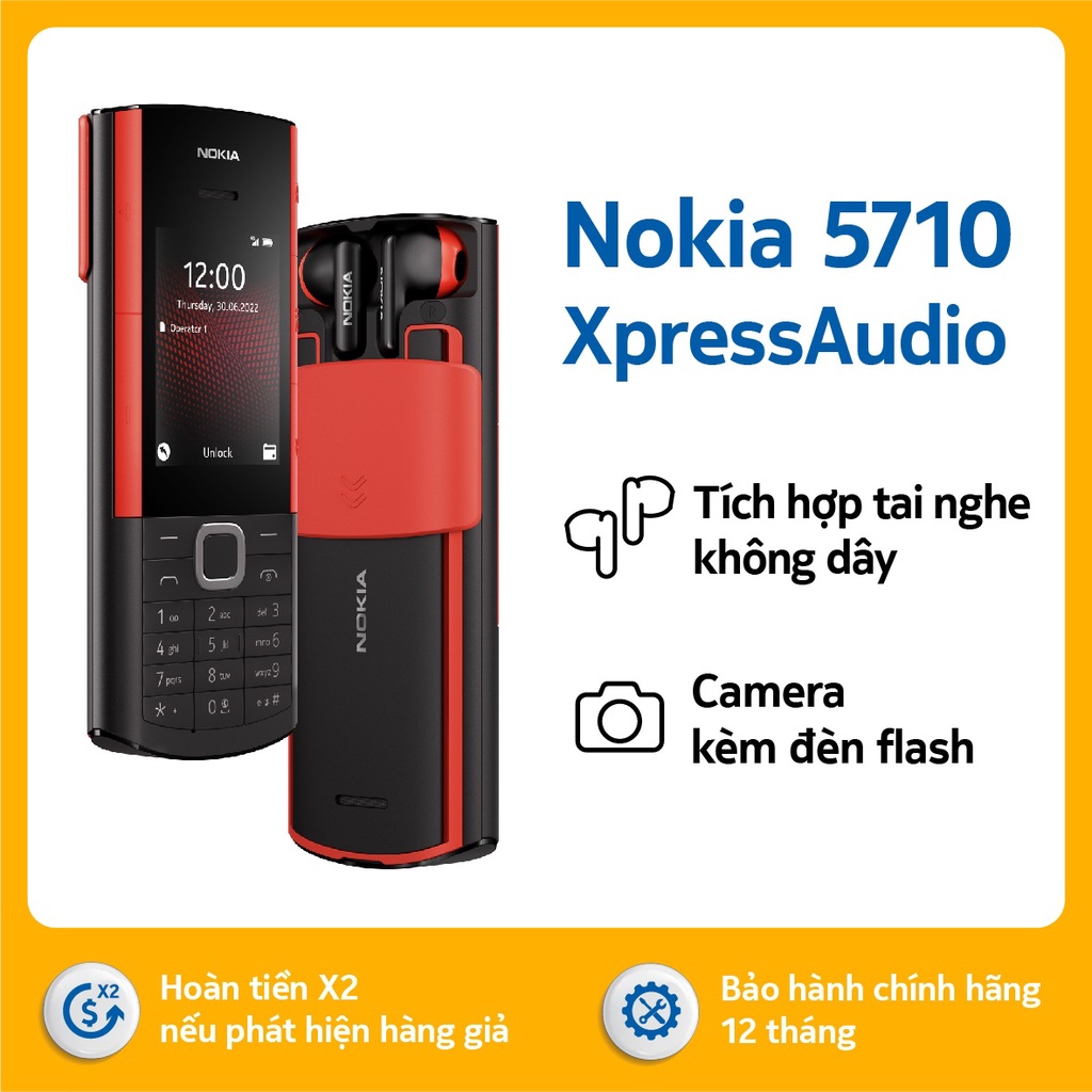 Điện thoại Nokia 5710 4G - Tích hợp tai nghe không dây - Hàng chính hãng