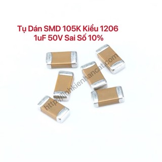 Tụ dán smd 105k kiểu 1206 1uf 50v sai số 10%