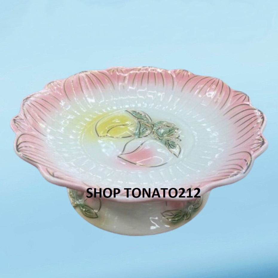 DĨA TRÁI CÂY THỜ CÚNG TRÁI ĐÀO HỒNG C