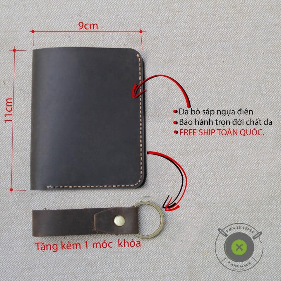 Ví nam dáng đứng Vintage độc đáo, Kiến Leather