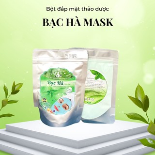 Bột  mặt nạ dẻo Bạc Hà 100gr giảm sưng tấy do mụn kiềm dầu ngăn ngừa mụn phát triển thaoduocthiennhien.vn