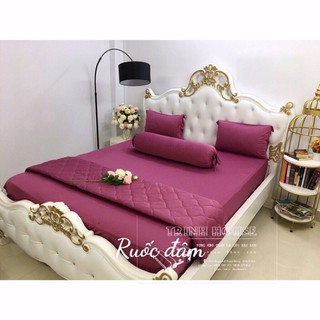 Bộ thun Ga Màu Trơn 4 món K mền