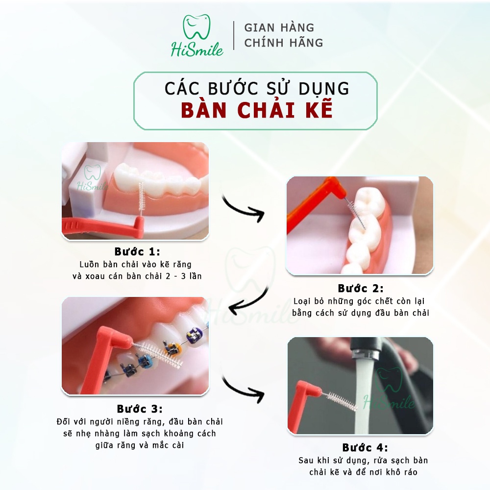 Bàn chải kẽ răng Asahi dạng chữ L hàng chính hãng Okamura