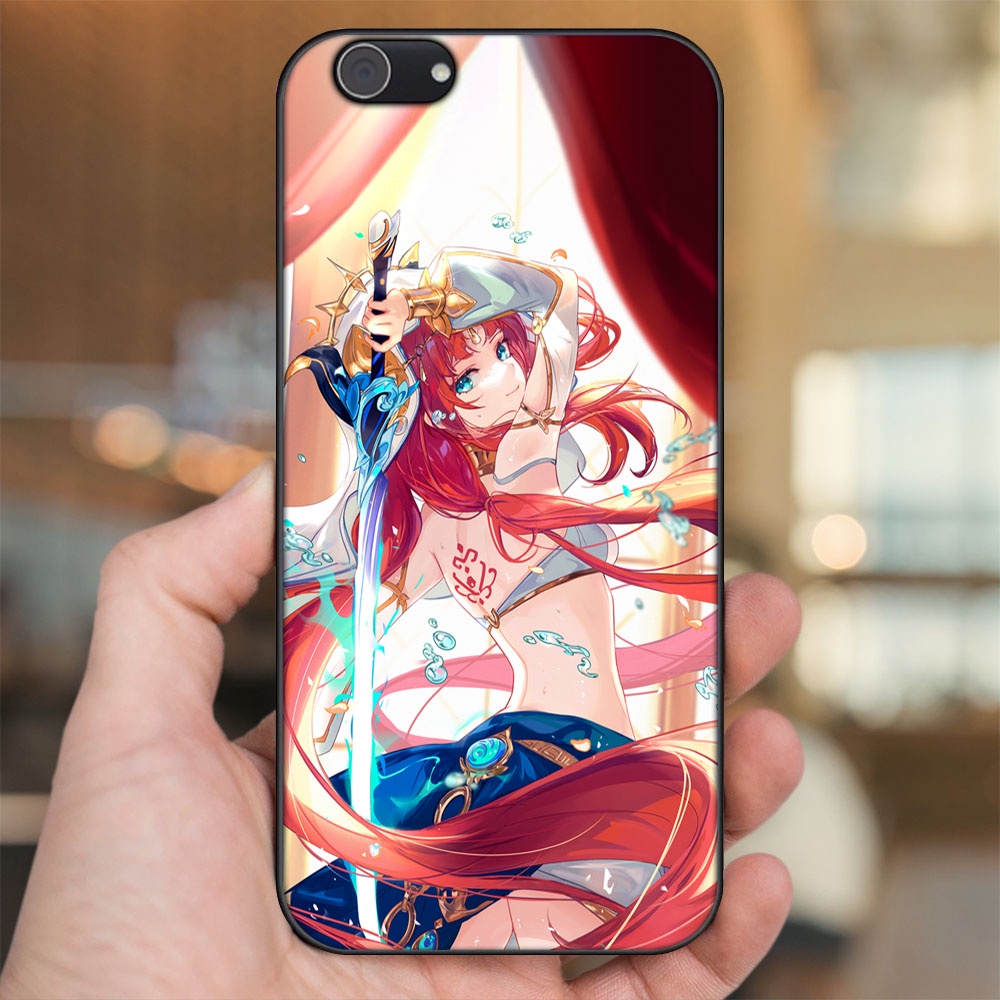 Ốp lưng Vivo Y53, Y69, Y71, Y81, Y83 viền đen in hình Nilou Genshin Impact