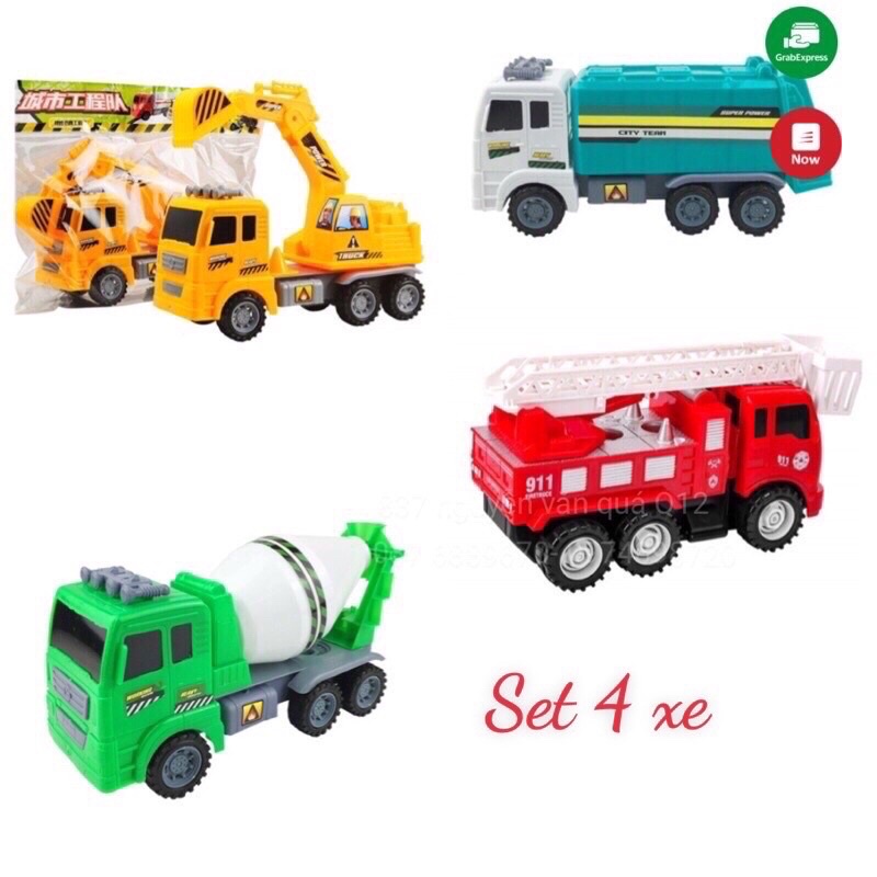 Set 5 xe Ô tô đồ chơi , Bộ ô tô Cho Bé , Xe Đồ Chơi Cho Bé  Chạy Đà Mạnh Mẽ.