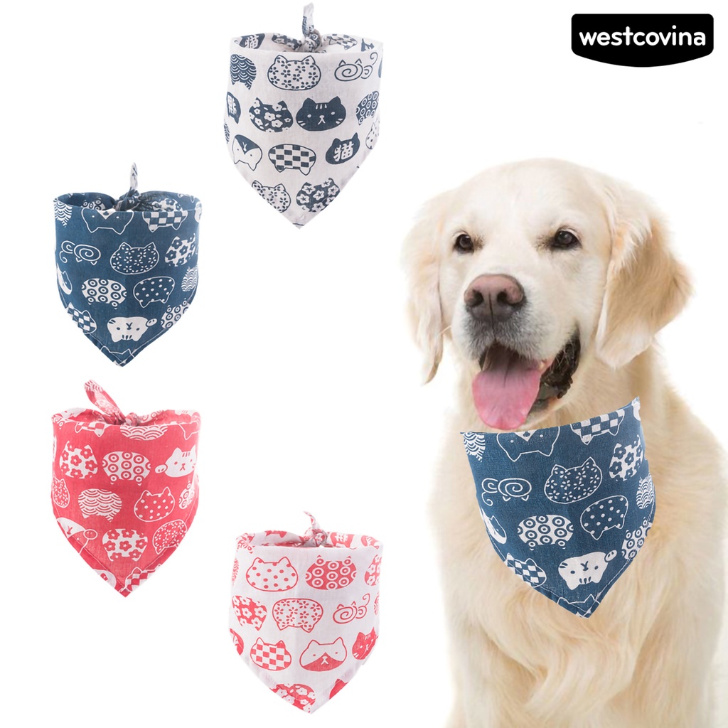 [Hot]☃Khăn Choàng Cổ Giữ Ấm Họa Tiết Hoạt Hình Cho Thú Cưng