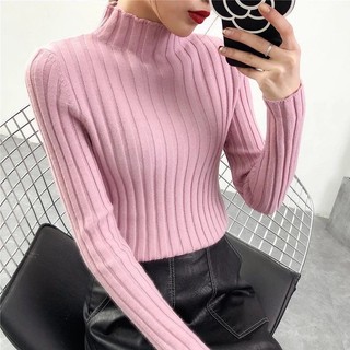 Áo len gân cổ lọ quảng châu