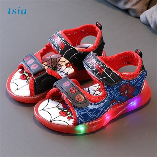 1 Đôi Xăng đan Họa Tiết Hoạt Hình Có Đèn Led Dành Cho Trẻ 25-30 Yards
