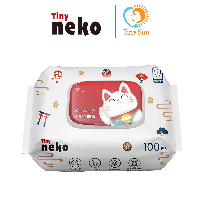 Khăn ướt trẻ em Tiny Neko Bịch 40/100psc