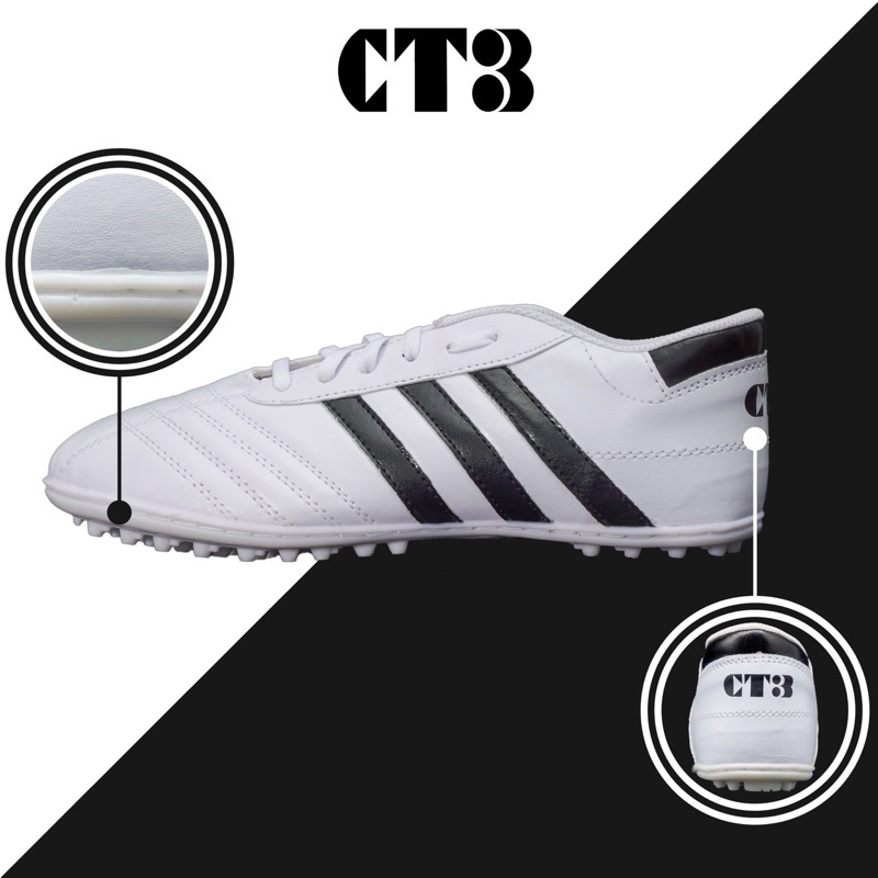 Giày đá bóng 3 sọc đã KHÂU Full ĐẾ,giày đá banh sân cỏ nhân tạo