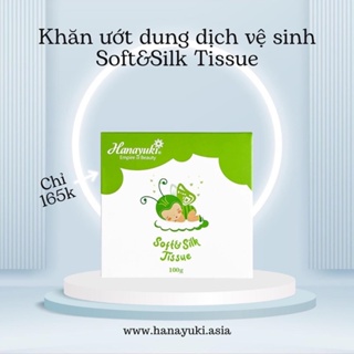 (Hàng Chính hãng-Date 2024) Khăn Giấy Ướt Phụ Khoa Hanayuki 1 hộp 20 miếng - Soft & Silk Tissue