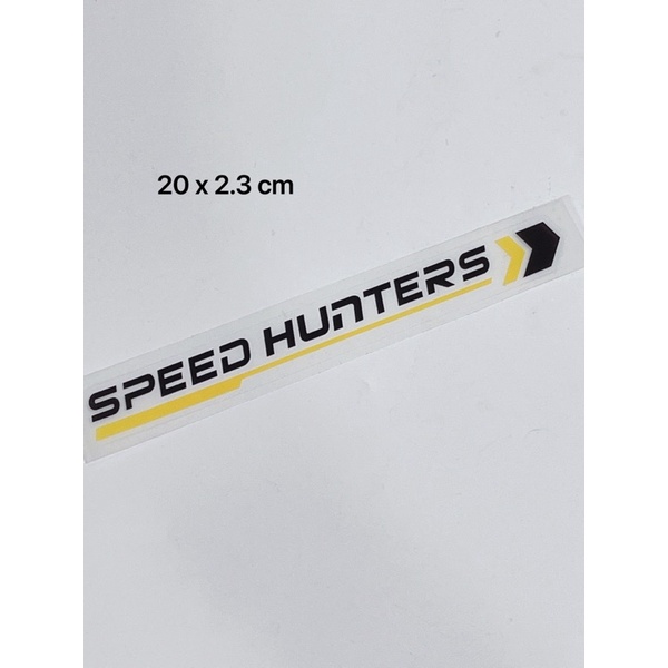 Tem dán chữ Speed hunters trang trí xe máy, oto có sẵn keo phía sau không thấm nước