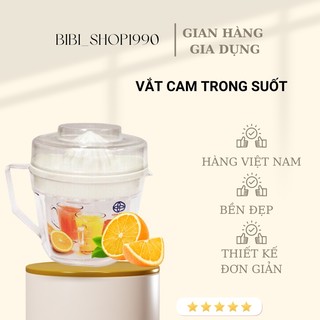 Cốc vắt cam Việt Nhật bằng nhựa trong có nắp đậy bảo đảm vệ sinh