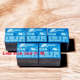 Rơ le 5v 10a 5 chân songle srd-5vdc-sl-c relay