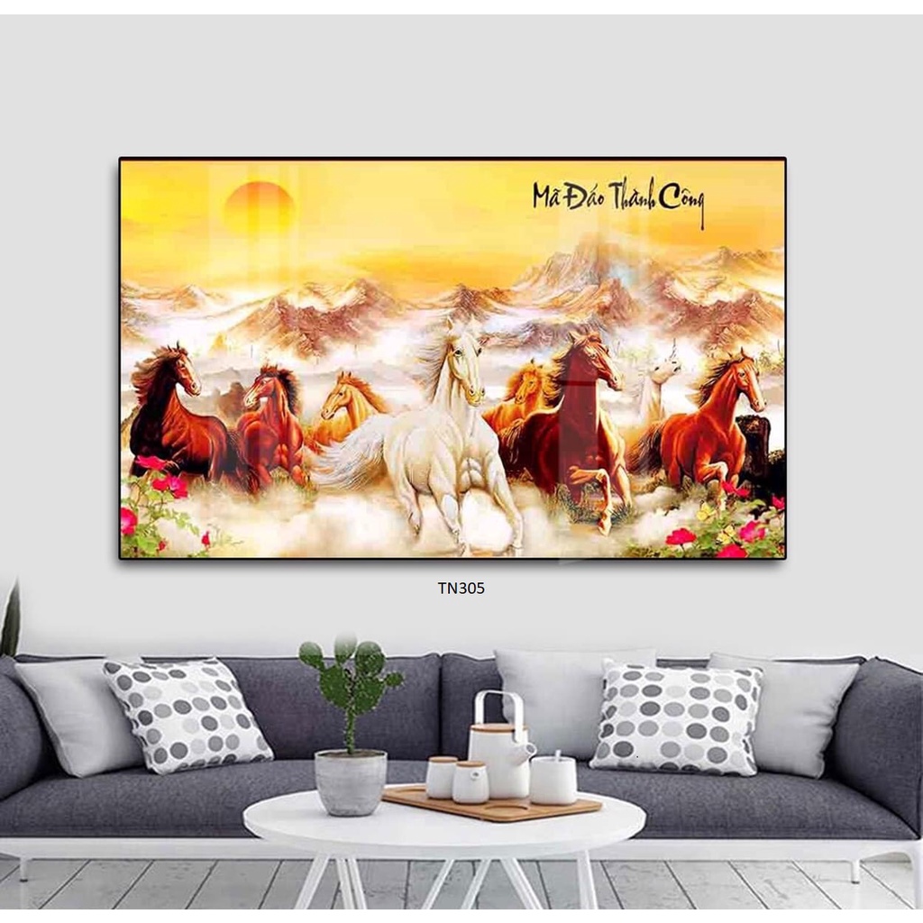Tranh Tráng Gương Mã Đáo Thành Công  Treo Tường/Trang Trí Phòng Khách/ Phòng Làm Việc - Simplehouse