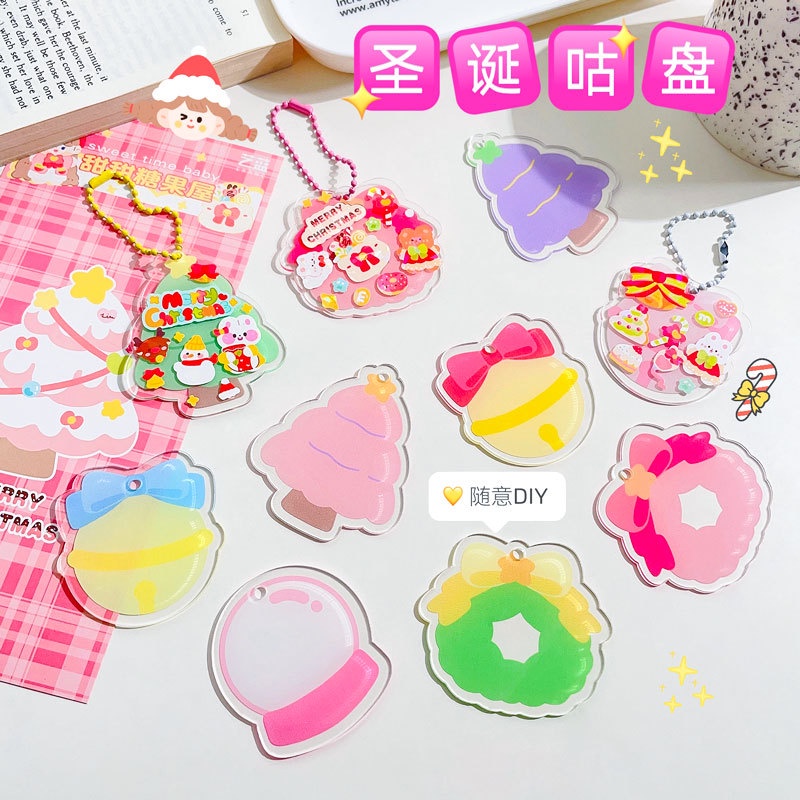 Móc Khóa Thẻ Goo Goo Bằng Acrylic Thủ Công Nhiều Màu Sắc Sáng Tạo DIY