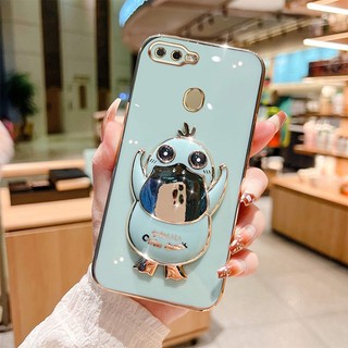 Ốp Điện Thoại Có Giá Đỡ Hình Chú Vịt Hoạt Hình 6D Cho OPPO A7 A5S A12 A11K