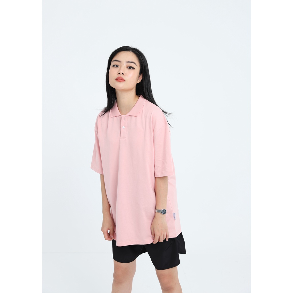 Áo polo trơn form rộng cotton PLT01 Miucho cổ trụ in basic | BigBuy360 - bigbuy360.vn