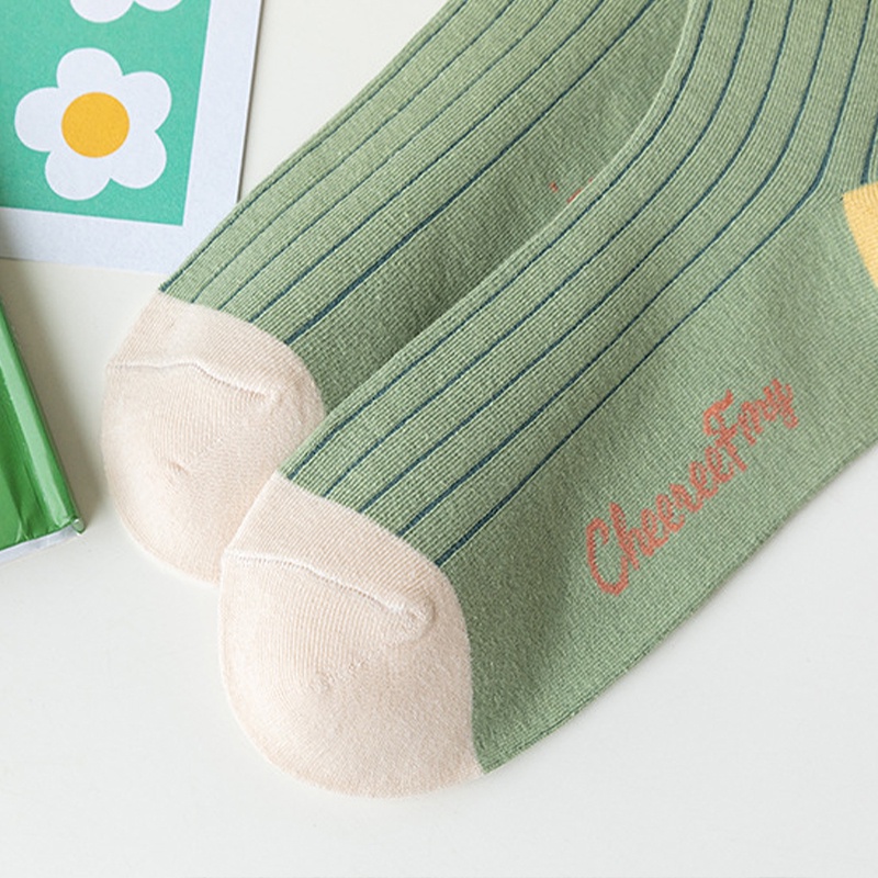 Vớ Ống Thoáng Khí Họa Tiết Hoa Tulip Thời Trang Mùa Đông Cho Nữ