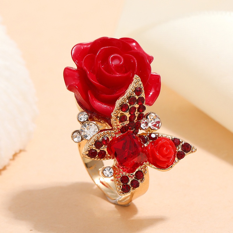 1 Nhẫn Hở Họa Tiết Hoa Ngôi Sao Đơn Giản Phong Cách Âu Mỹ Thời Trang