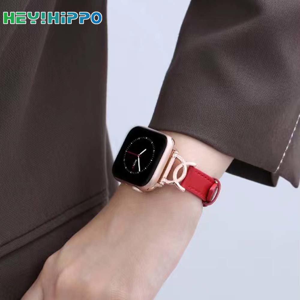 Dây Đeo Bằng Da Có Khóa Thời Trang Cho Đồng Hồ Thông Minh iwatch 49 / 45 / 44 / 42 / 41 / 40 / 38mm 8 / 7 / 6 / 42 / 41 / 40 /