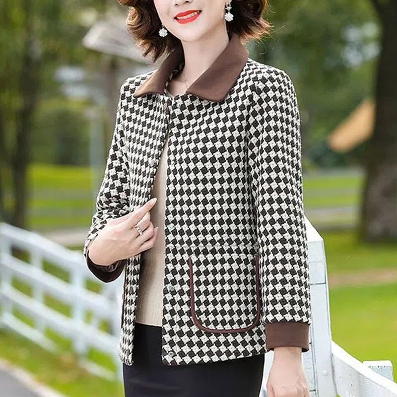 Áo Khoác Cao Cấp Phong Cách Phương Tây Thời Trang Mùa Thu Dành Cho Phụ Nữ Trung Niên
