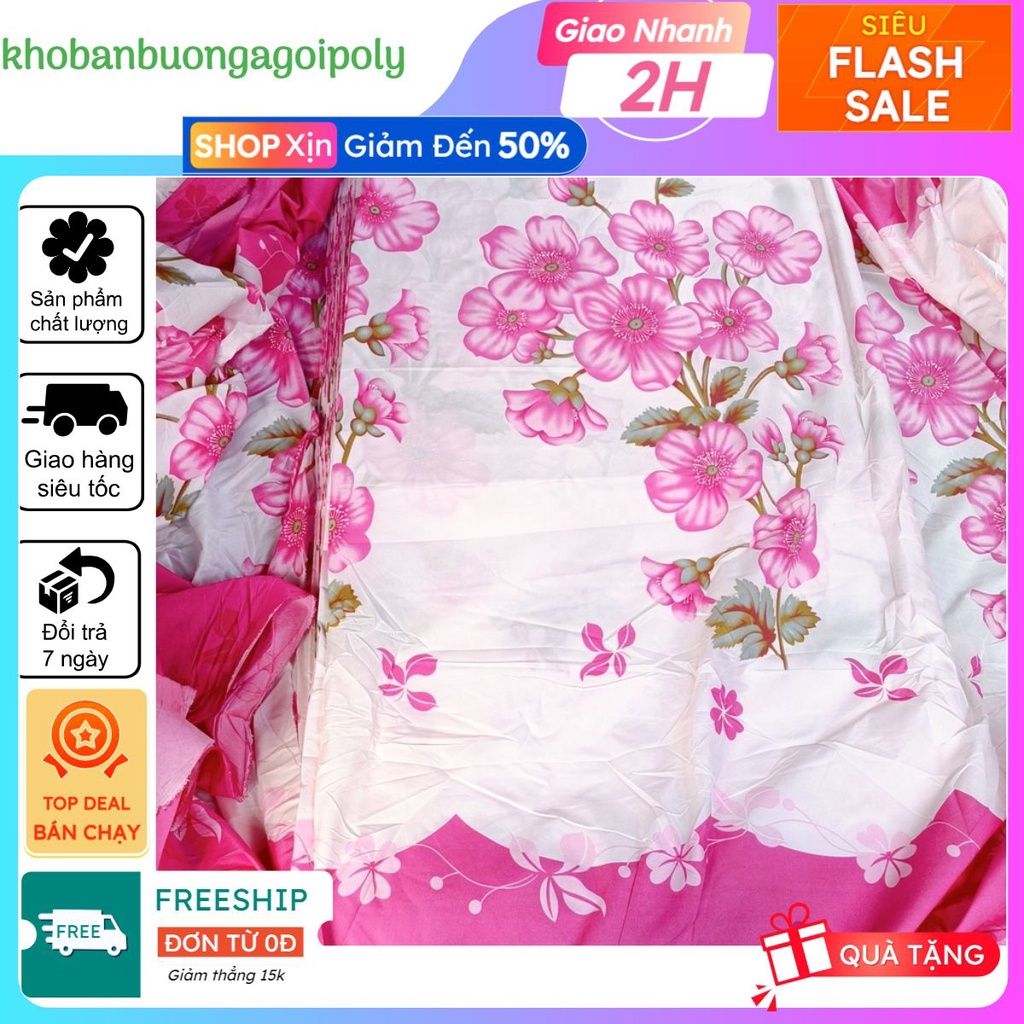 Vải chuyên may ga gối, may bọc ghế, đệm ngồi khổ vải rộng 2m3, chất cotton poly, hoa đào