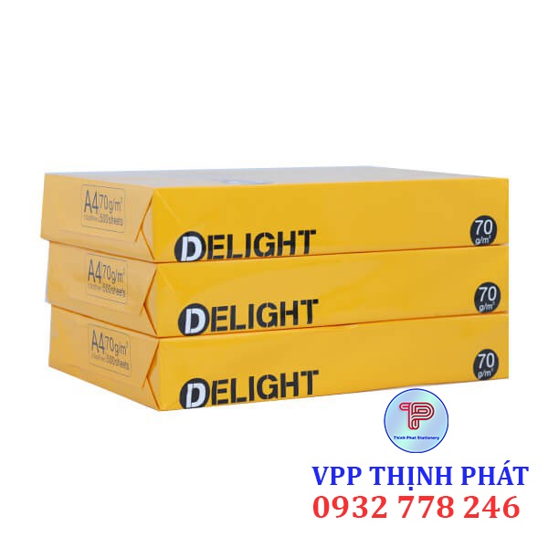 [1 THÙNG 5 REAM] Giấy A4 DELIGHT định lượng 70gsm