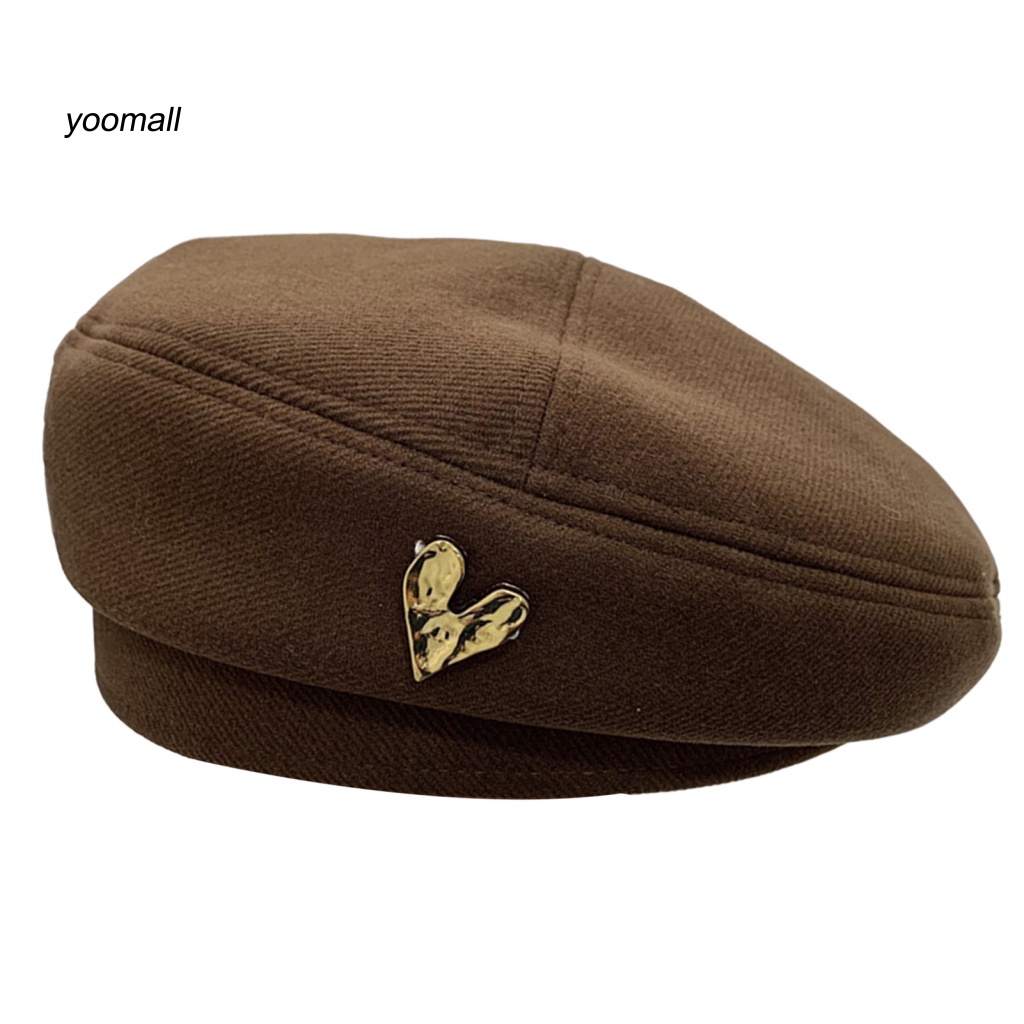 / Yo / Mũ Beret Không Vành Mềm Mại Màu Trơn Thời Trang Thu Đông Cho Nữ