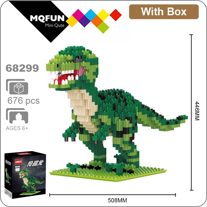 Đồ Chơi Lắp Ráp Khủng Long Brinquedo Tyrannosaurus Hút Độc Đáo Cho Bé Trai