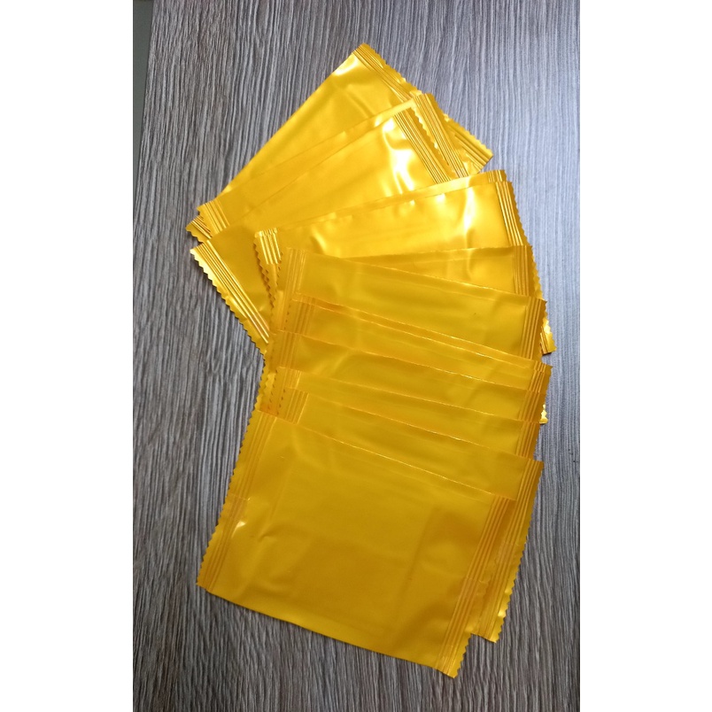 500 cái khăn Lạnh, khăn ướt mini màu vàng