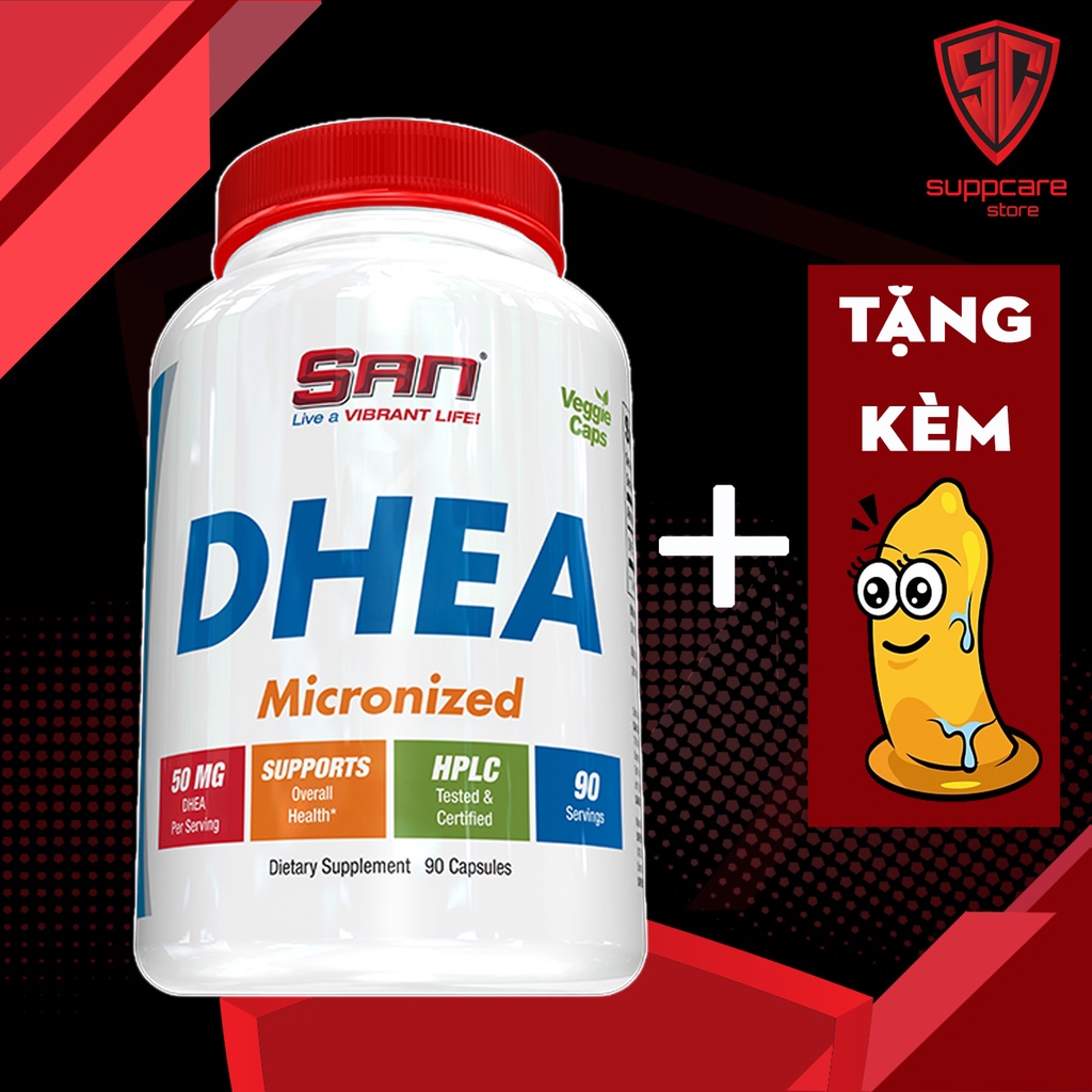 DHEA | Viên Tăng Cường Sinh Lý - San DHEA Micronized [50MG - 90 Viên] | Cân Bằng Nội Tiết Tố Nam Nữ 